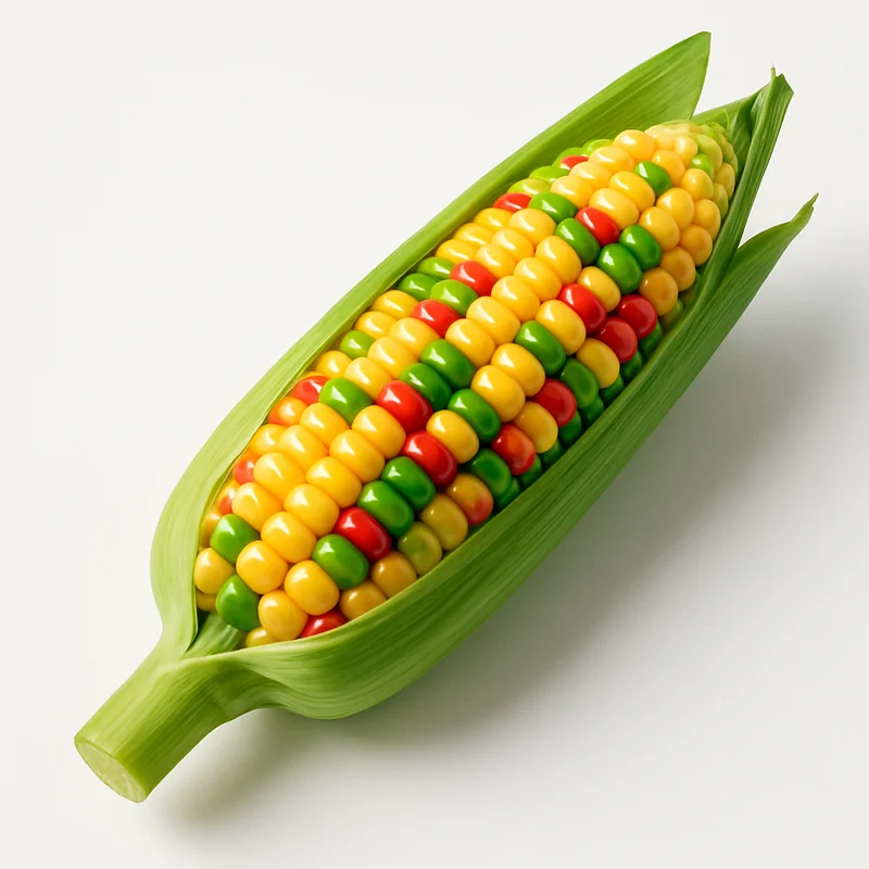 Corn With Red And Green Pepper