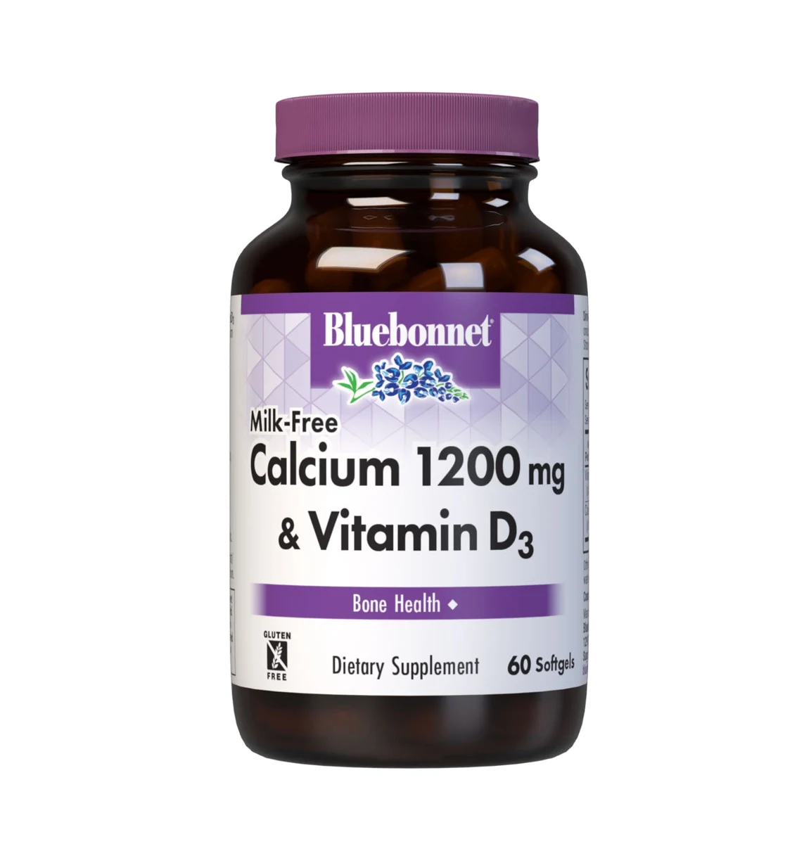 Bluebonnet Nutrition CALCIUM 1200 mg & VITAMIN D3 (MILK-FREE)