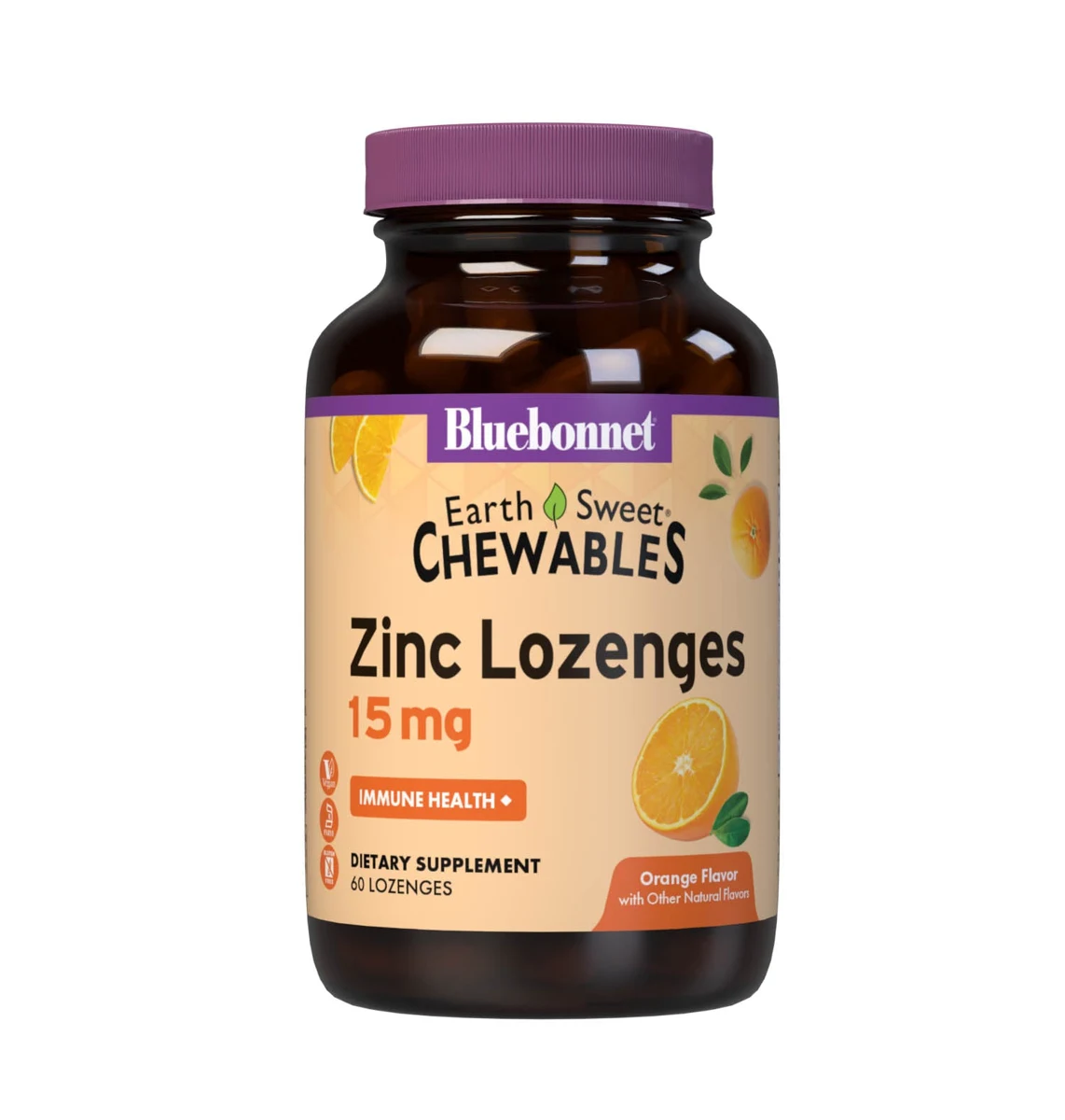 Bluebonnet Nutrition EARTHSWEET CHEWABLES ZINC Lozenges 15 mg