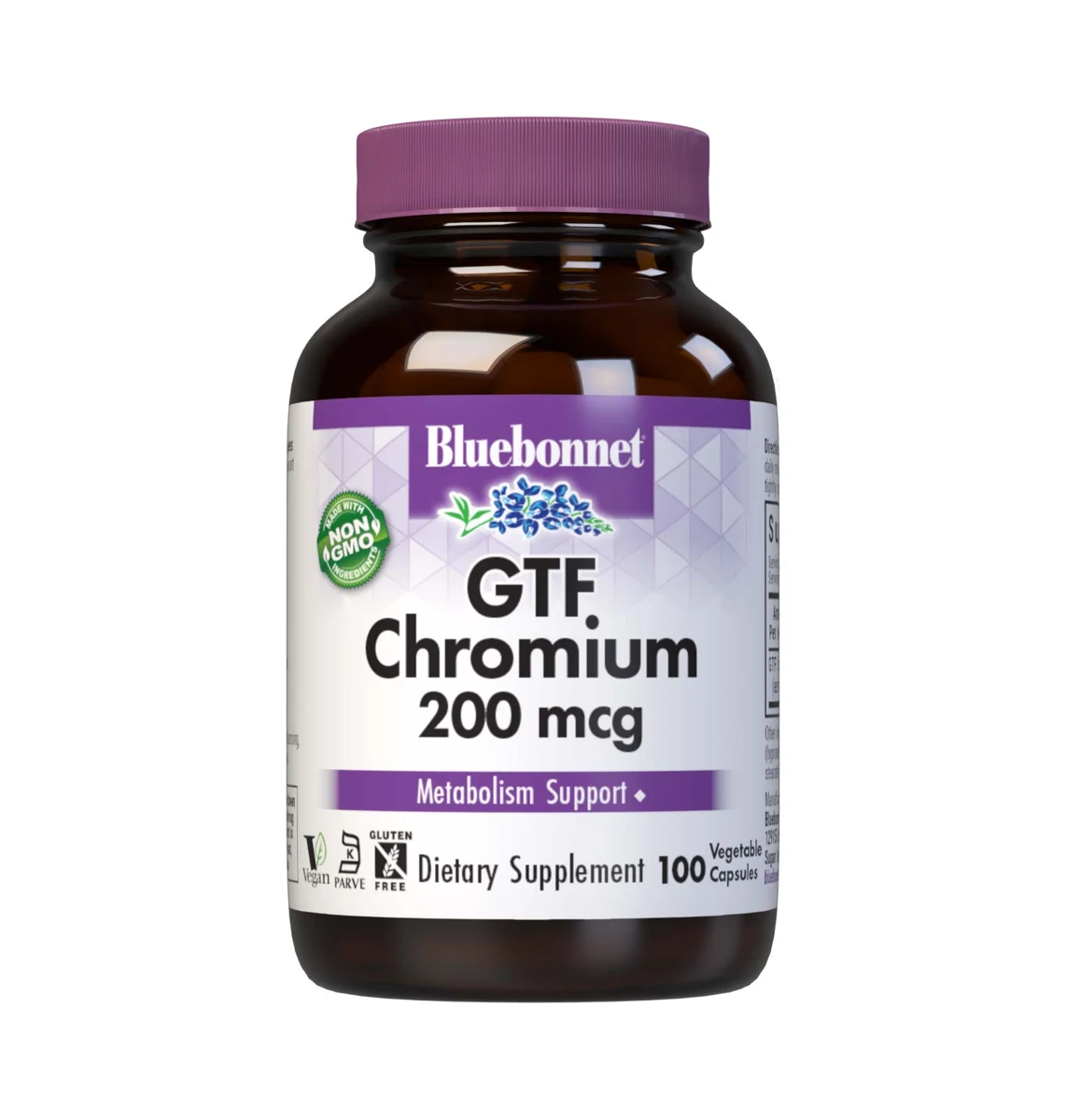 Bluebonnet Nutrition GTF CHROMIUM 200 mcg