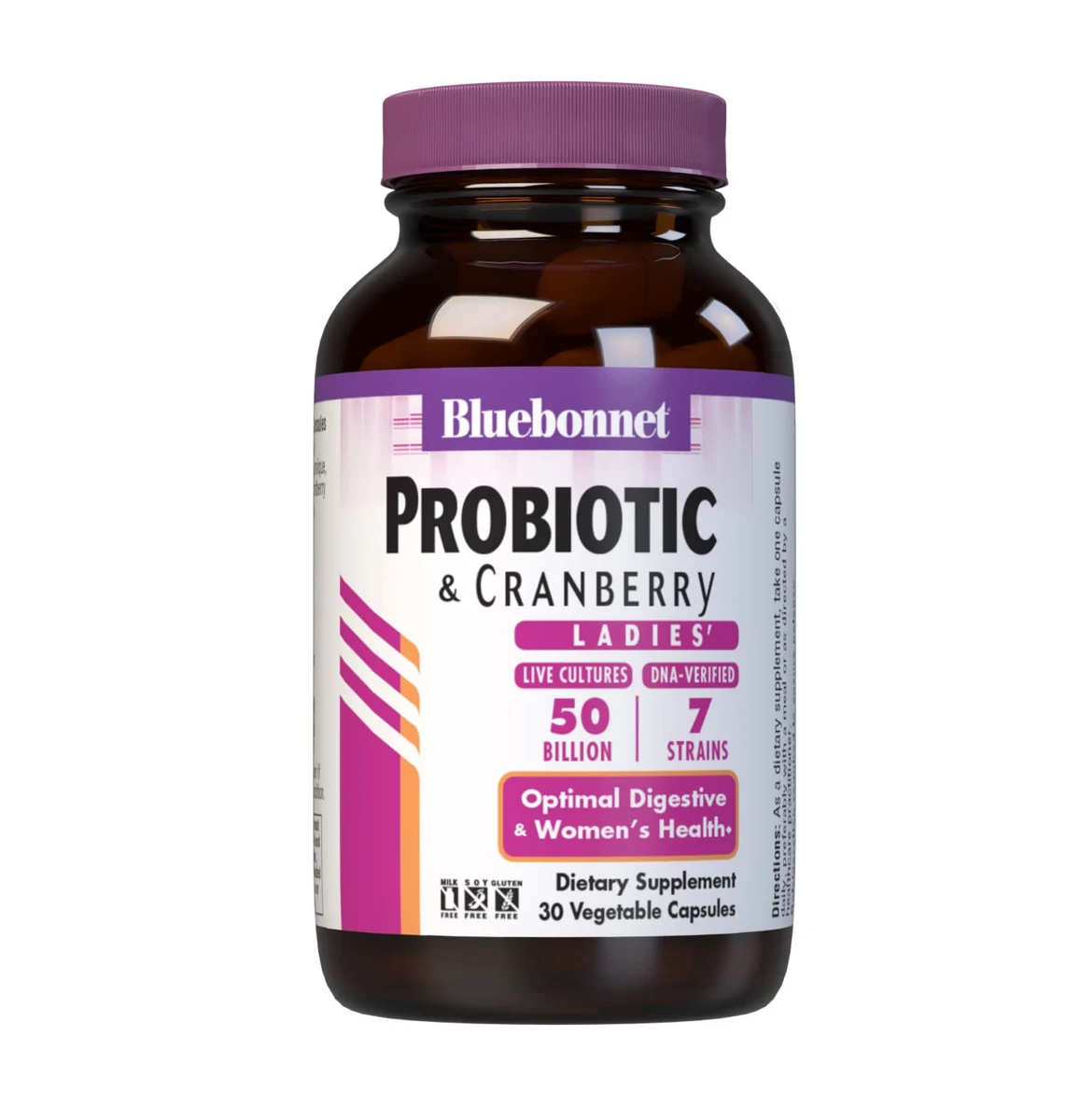Bluebonnet Nutrition LADIES' PROBIOTIC & PREBIOTIC 50 BILLION & CRANBERRY