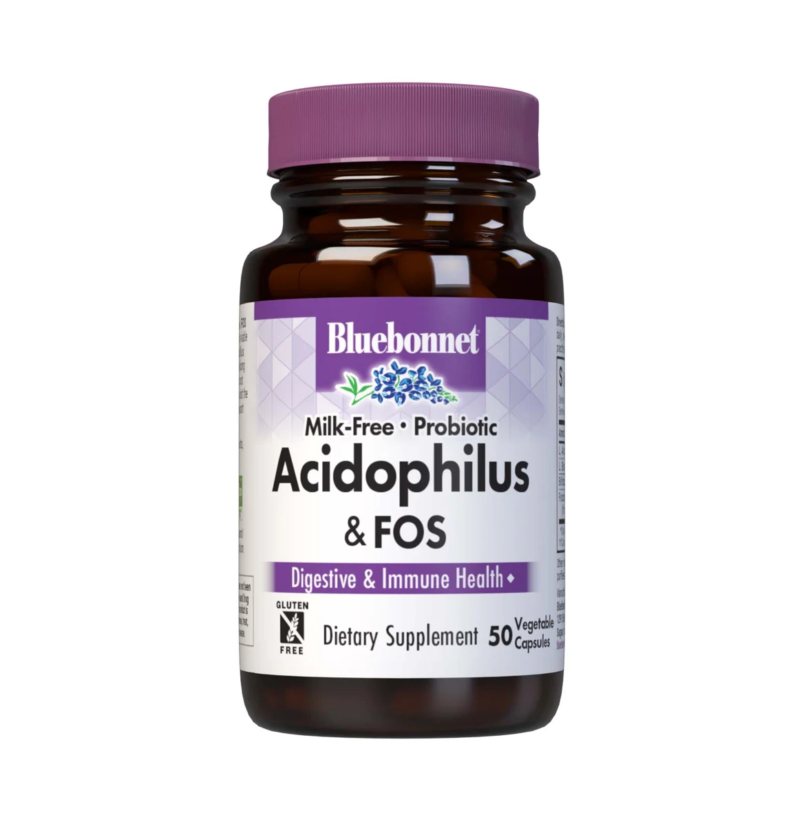 Bluebonnet Nutrition MILK-FREE PROBIOTIC ACIDOPHILUS & FOS
