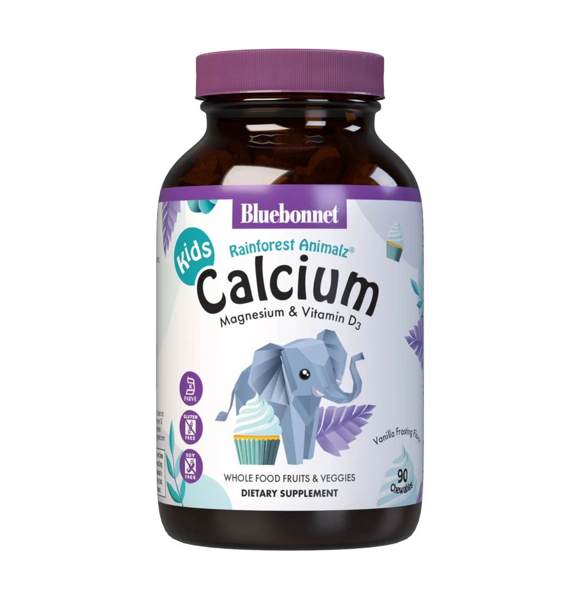 Bluebonnet Nutrition RAINFOREST ANIMALZ CALCIUM MAGNESIUM & VITAMIN D3