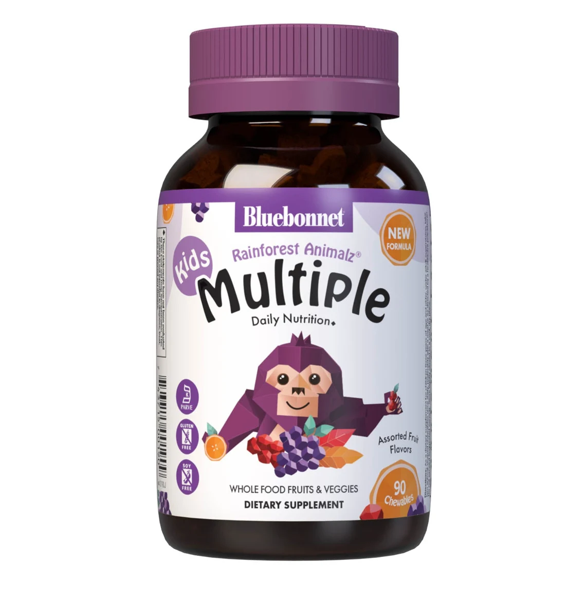 Bluebonnet Nutrition RAINFOREST ANIMALZ Whole Food-Based Multiple Assorted Flavors