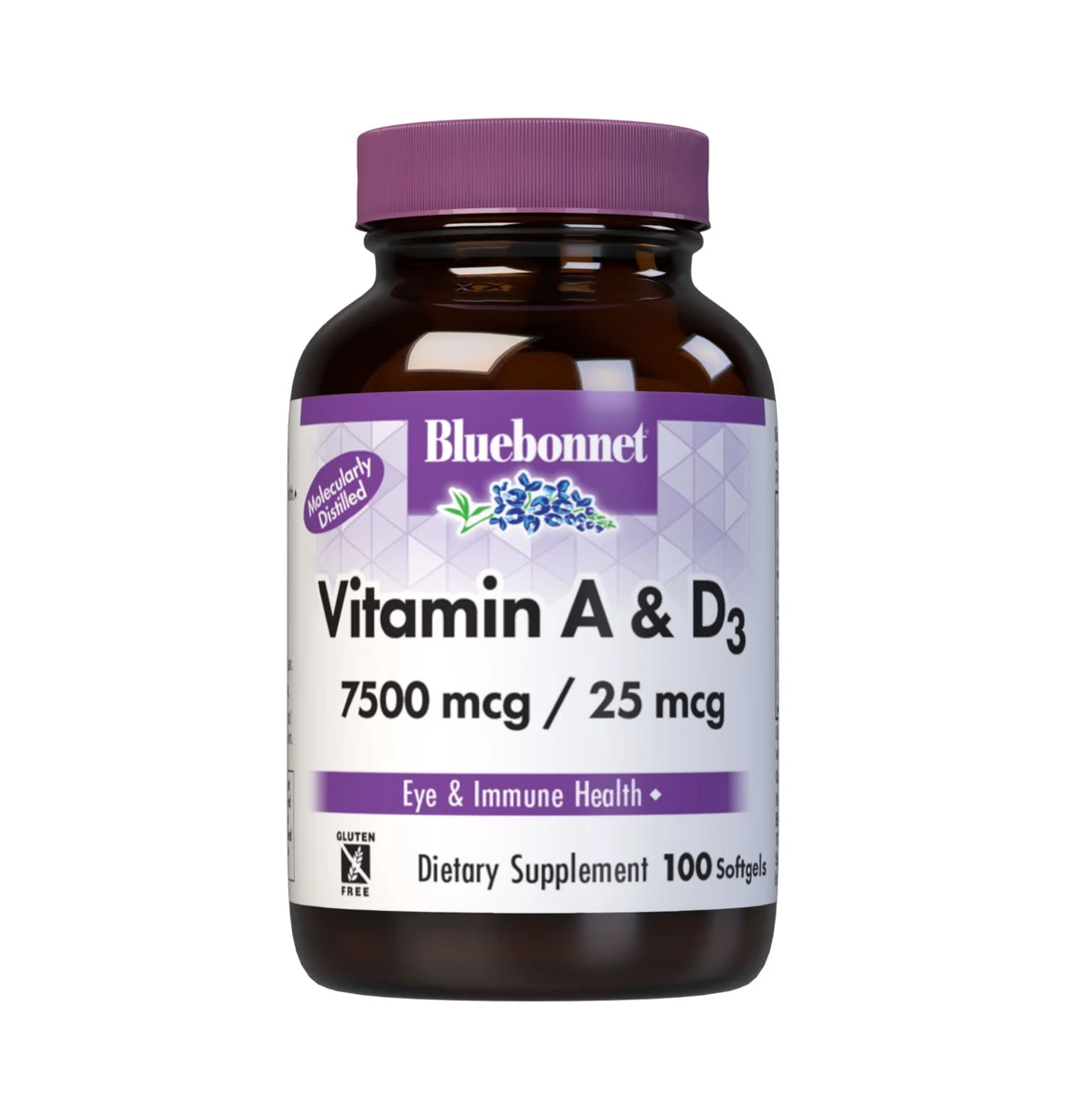 Bluebonnet Nutrition VITAMIN A & D3 7500 mcg / 25 mcg