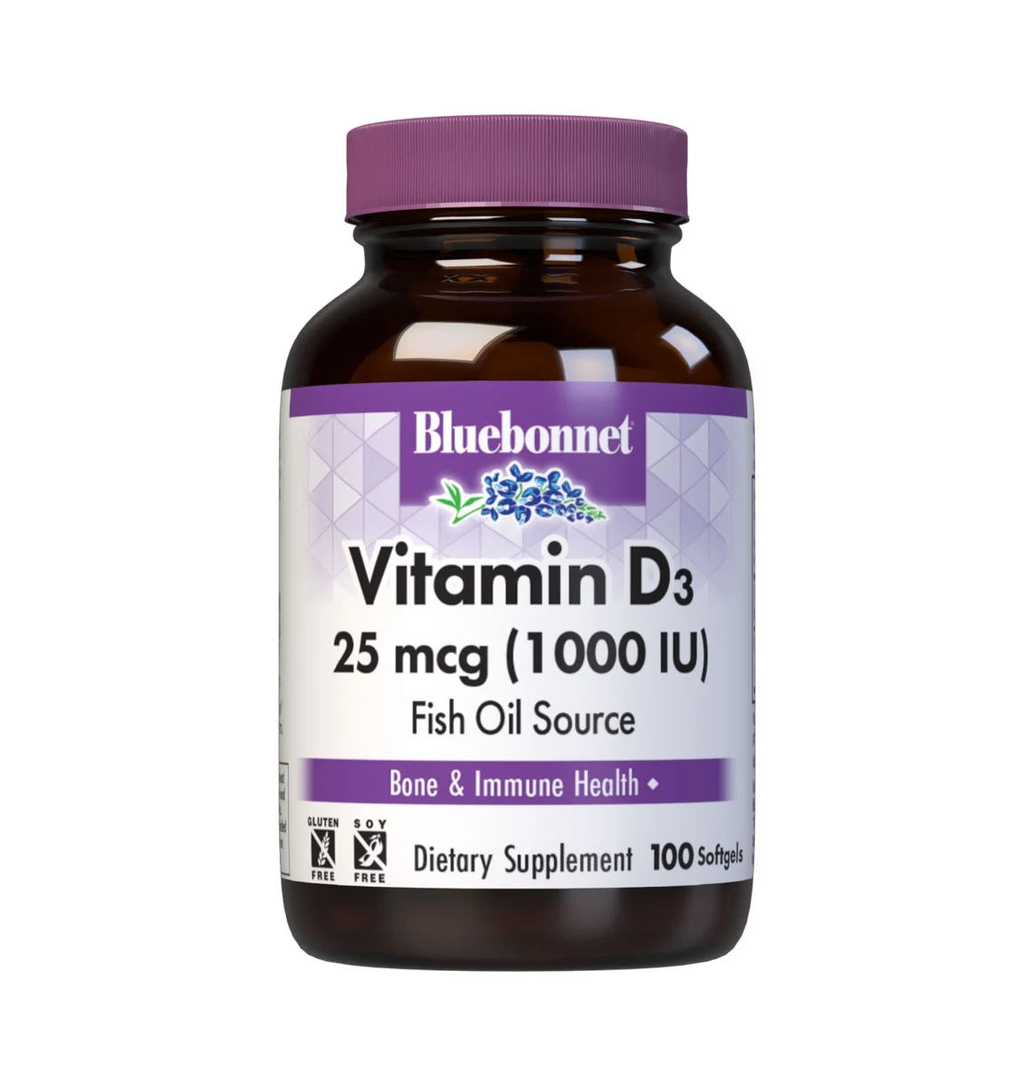 Bluebonnet Nutrition VITAMIN D3 25 mcg (1000 IU)