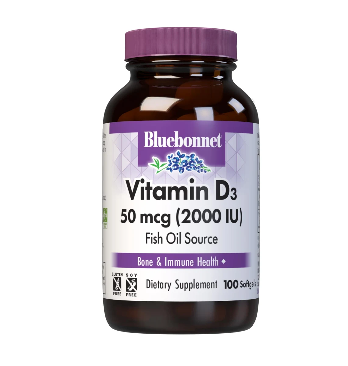 Bluebonnet Nutrition VITAMIN D3 50 mcg (2000 IU)