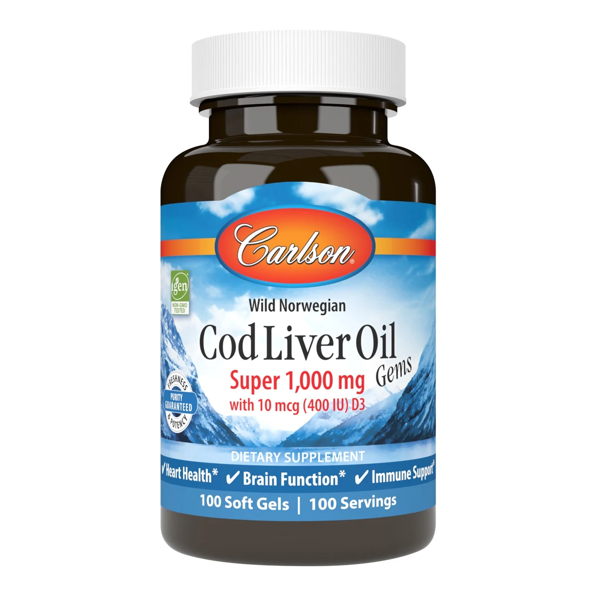 Carlson Cod Liver Oil Gems, Super 1,000 mg
