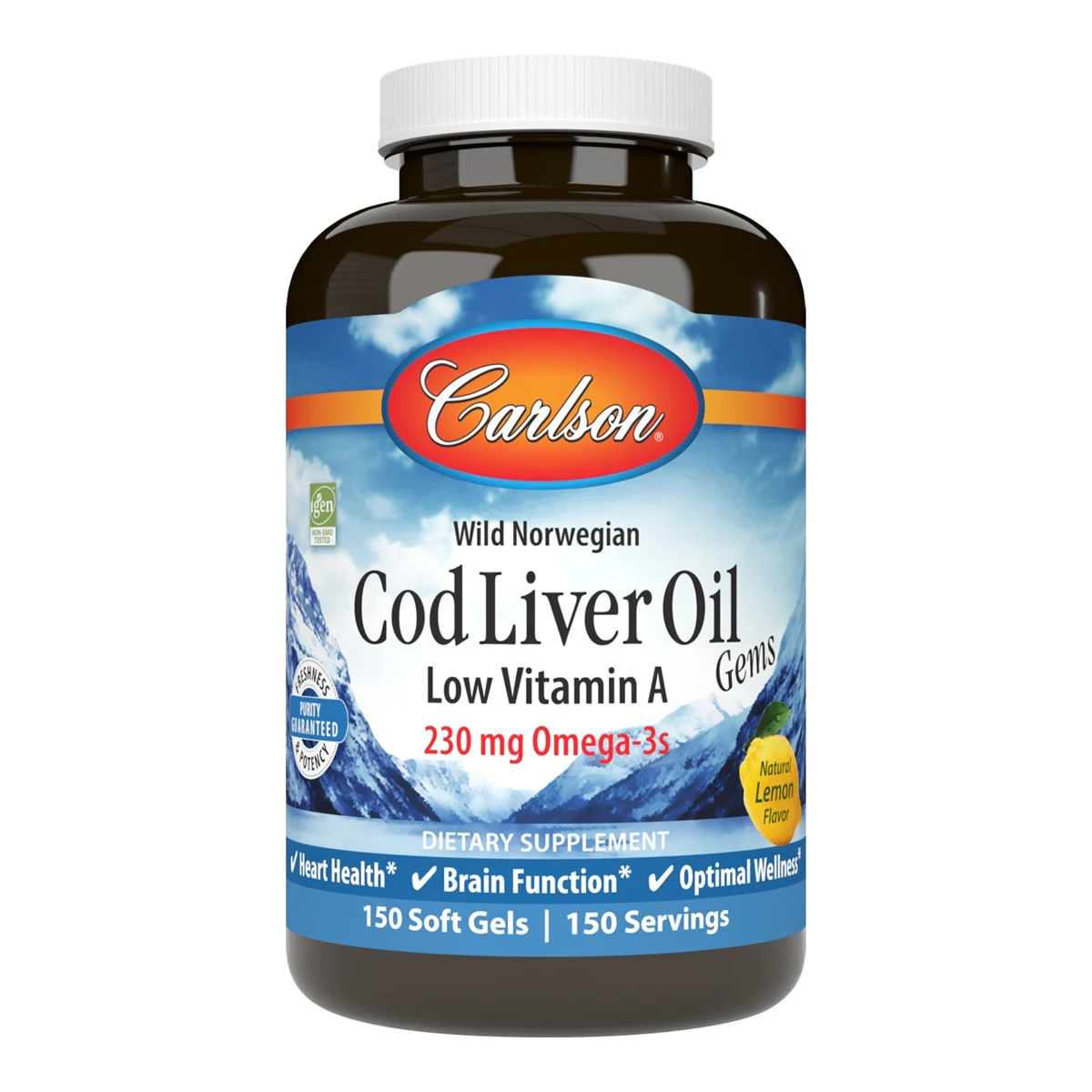 Carlson Cod Liver Oil, Low Vitamin A