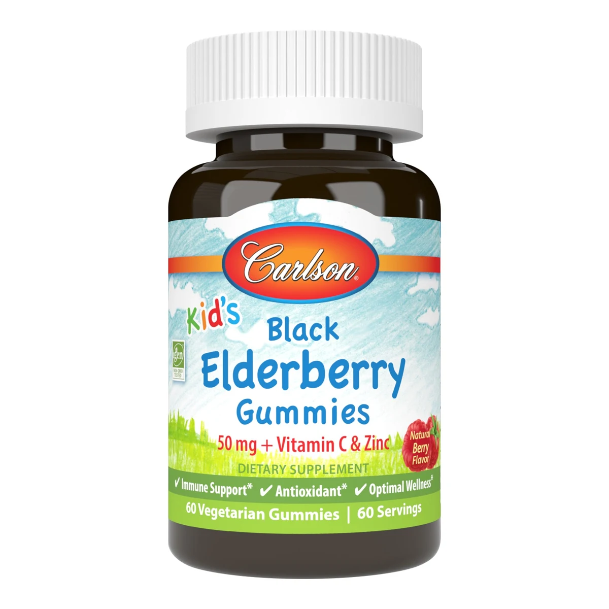 Carlson Kid's Black Elderberry Gummies