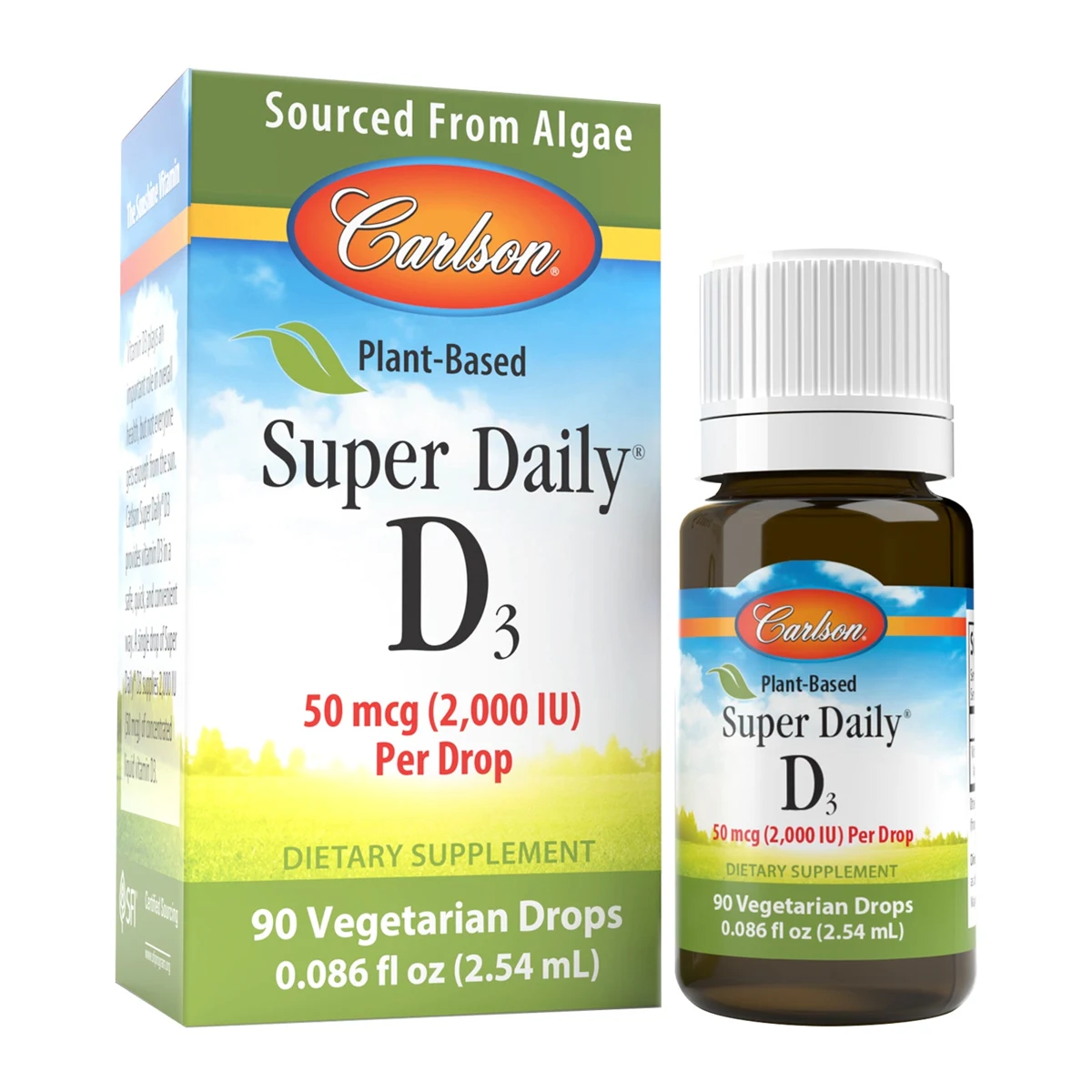 Carlson Plant-Based Super Daily D3 2,000 IU (50 mcg)