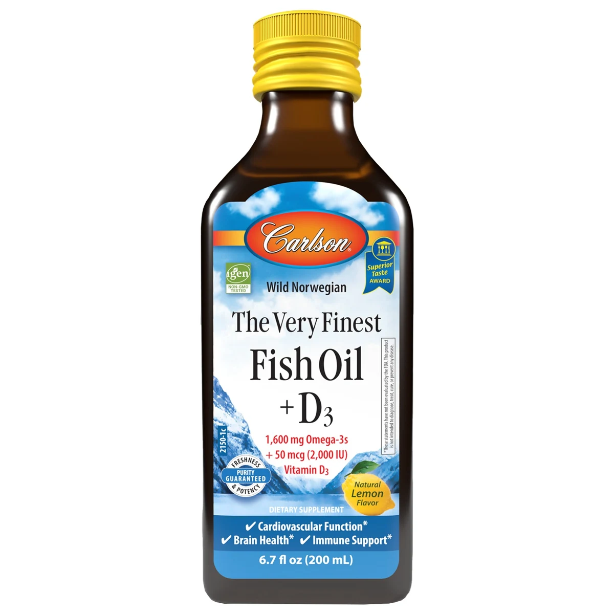 Carlson The Very Finest Fish Oil + D3