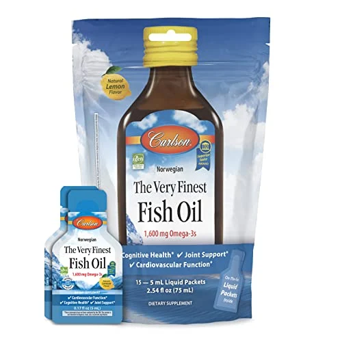 Carlson The Very Finest Fish Oil Grab + Go Packs, Pouch