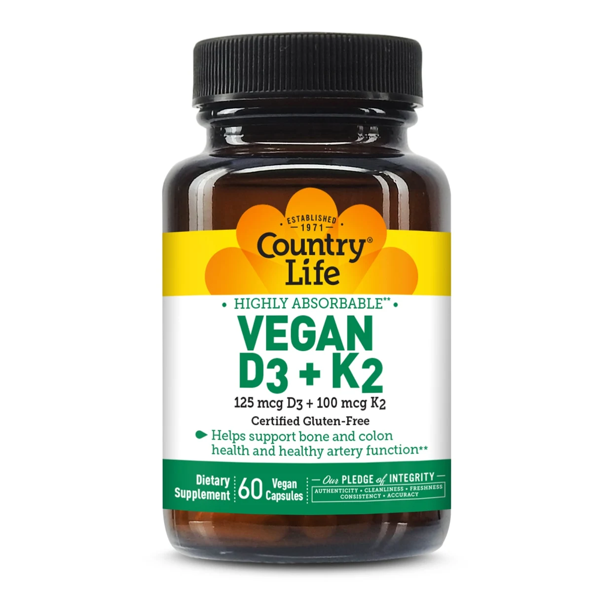 Country Life Vegan D3 + K2