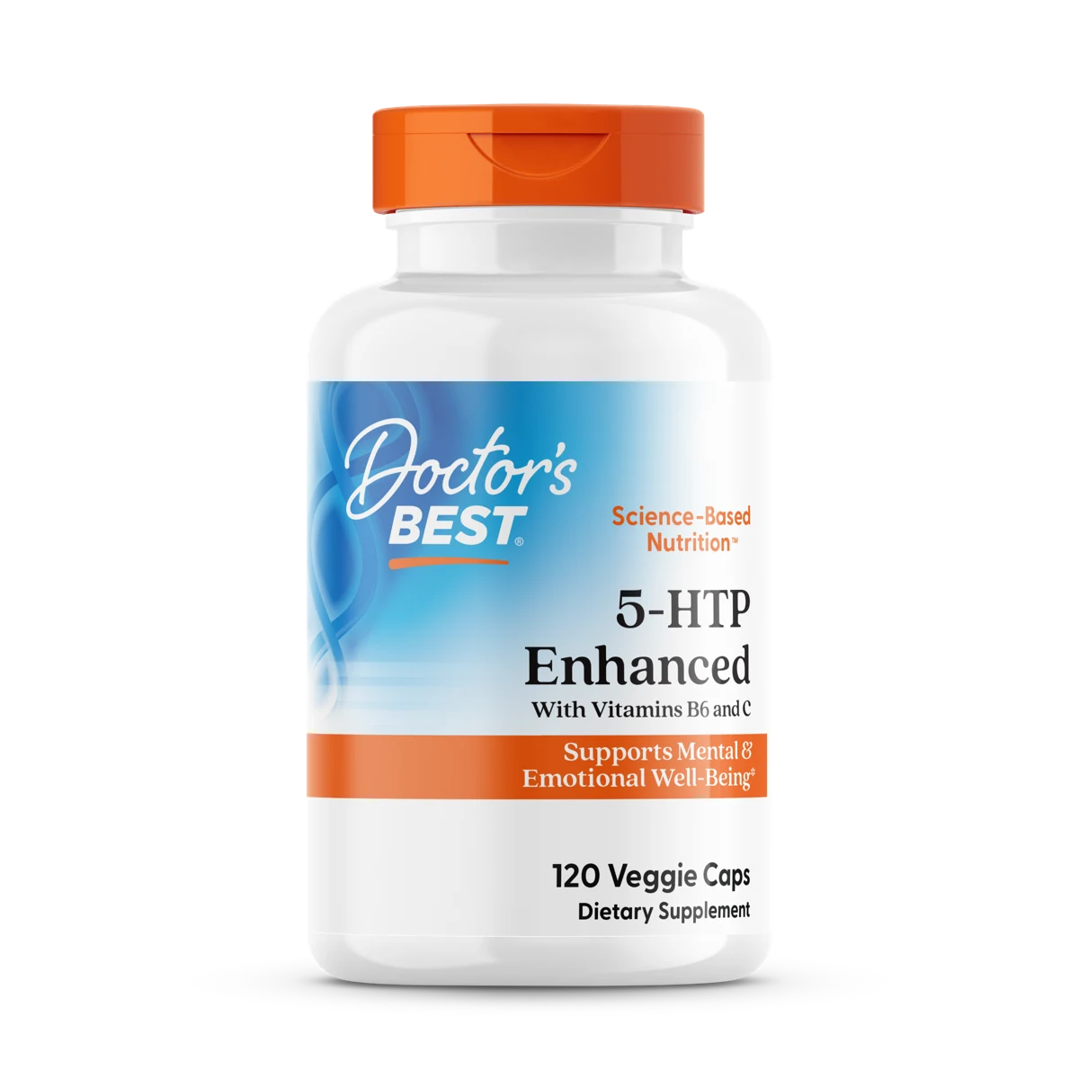 Doctor's Best 5-HTP, Enhanced with Vitamins B6 & C, 120 Veggie Caps