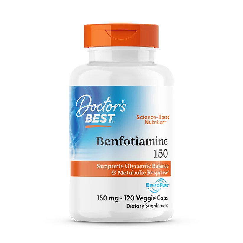 Doctor's Best Benfotiamine 150 with BenfoPure, 150 mg, 120 Veggie Caps