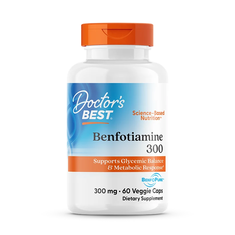 Doctor's Best Benfotiamine with BenfoPure, 300 mg, 60 Veggie Caps