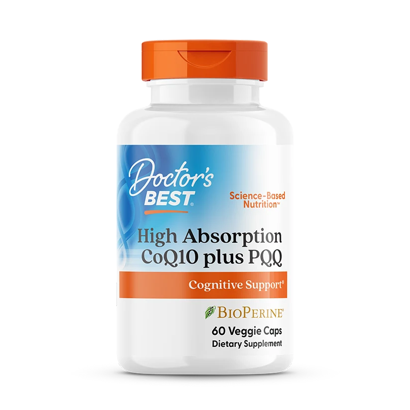 Doctor's Best CoQ10 100 mg, PQQ 20 mg, 60 Veggie Caps
