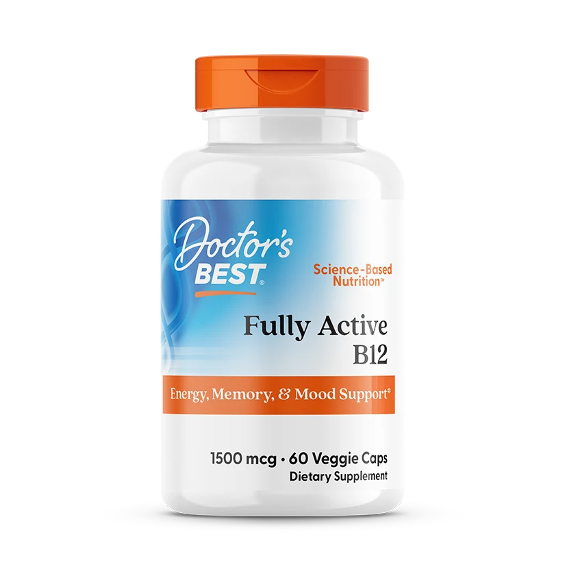 Doctor's Best Fully Active B12, 1,500 mcg, 60 Veggie Caps