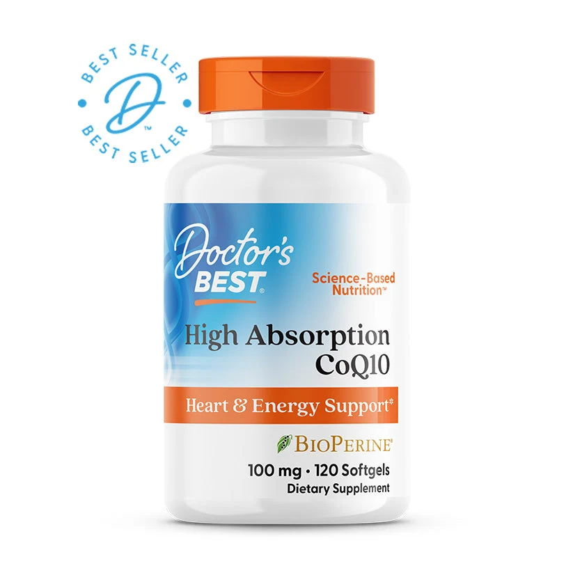 Doctor's Best High Absorption CoQ10 with BioPerine, 100 mg, 120 Softgels