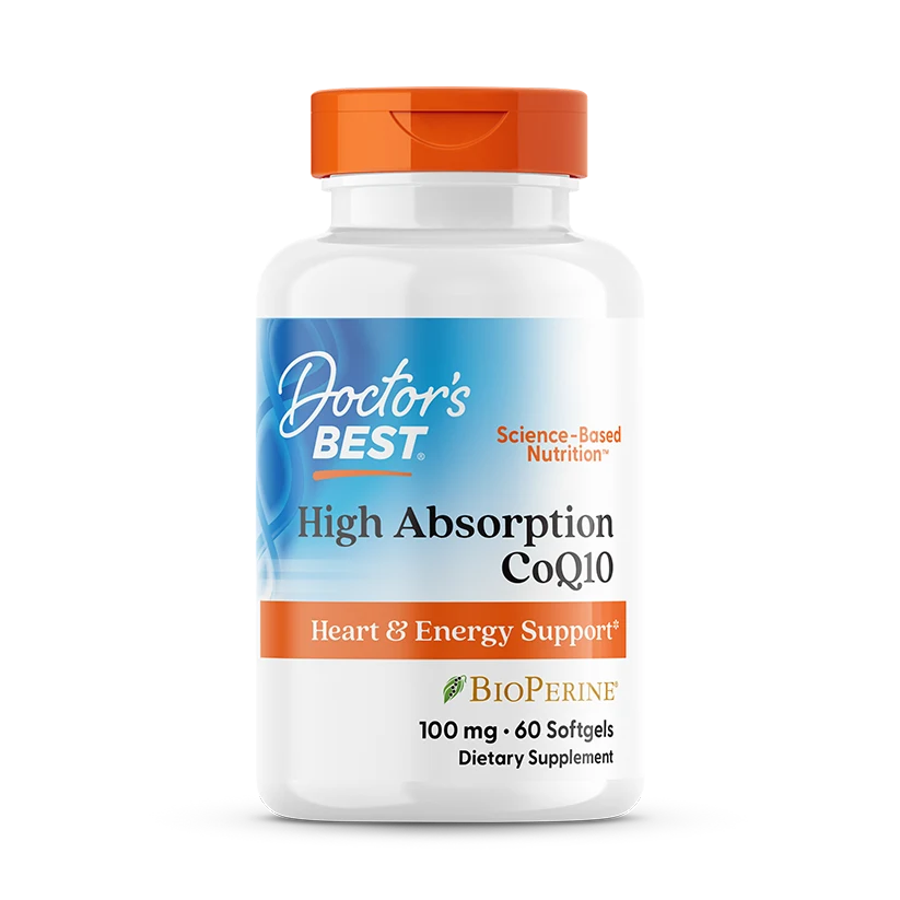 Doctor's Best High Absorption CoQ10 with BioPerine, 100 mg, 60 Softgels