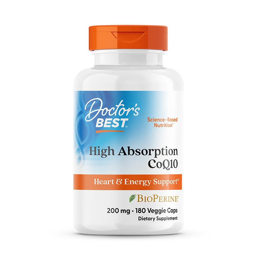 Doctor's Best High Absorption CoQ10 with BioPerine, 200 mg, 180 Veggie Caps