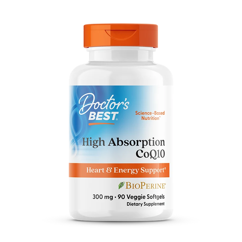 Doctor's Best High Absorption CoQ10 with BioPerine, 300 mg, 90 Veggie Softgels