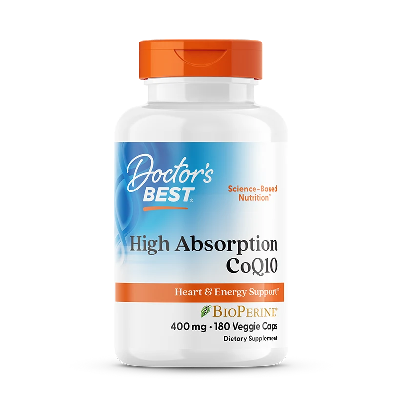 Doctor's Best High Absorption CoQ10 with BioPerine, 400 mg, 180 Veggie Caps