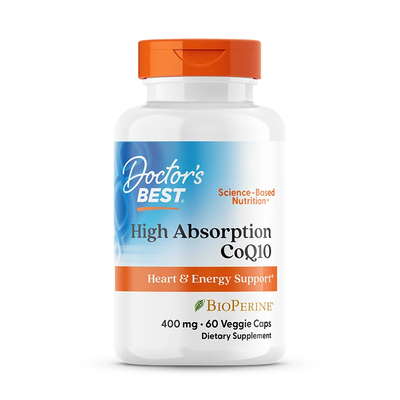 Doctor's Best High Absorption CoQ10 with BioPerine, 400 mg, 60 Veggie Caps