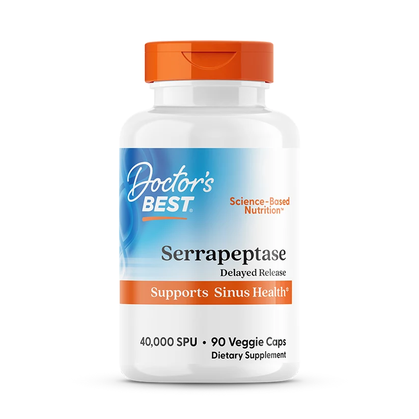 Doctor's Best Serrapeptase, 40,000 SPU, 90 Veggie Caps