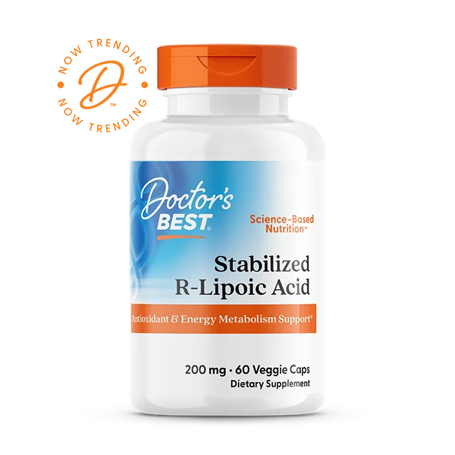 Doctor's Best Stabilized R-Lipoic Acid, 200 mg, 60 Veggie Caps