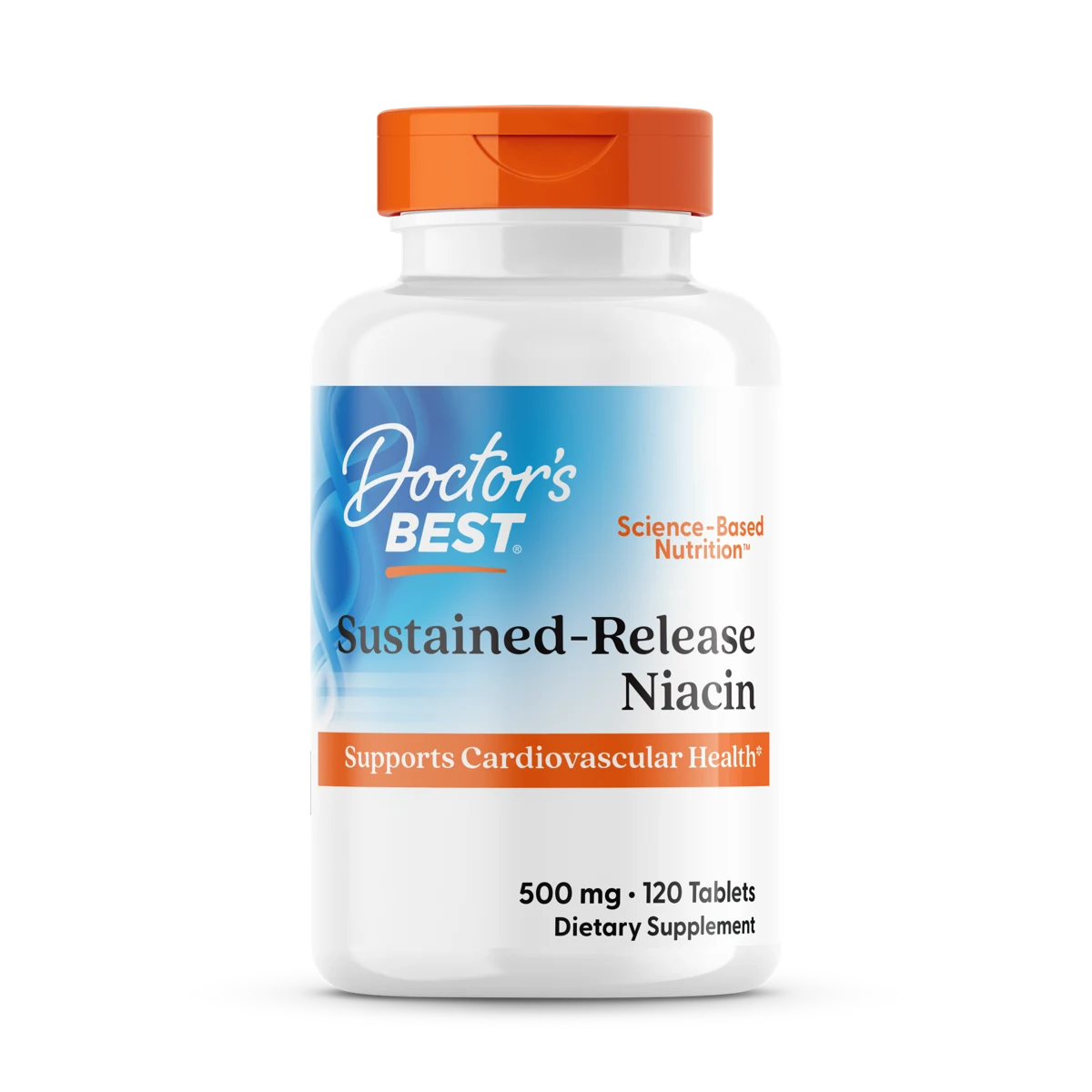 Doctor's Best Sustained-Release Niacin with niaXtend, 500 mg, 120 Tablets