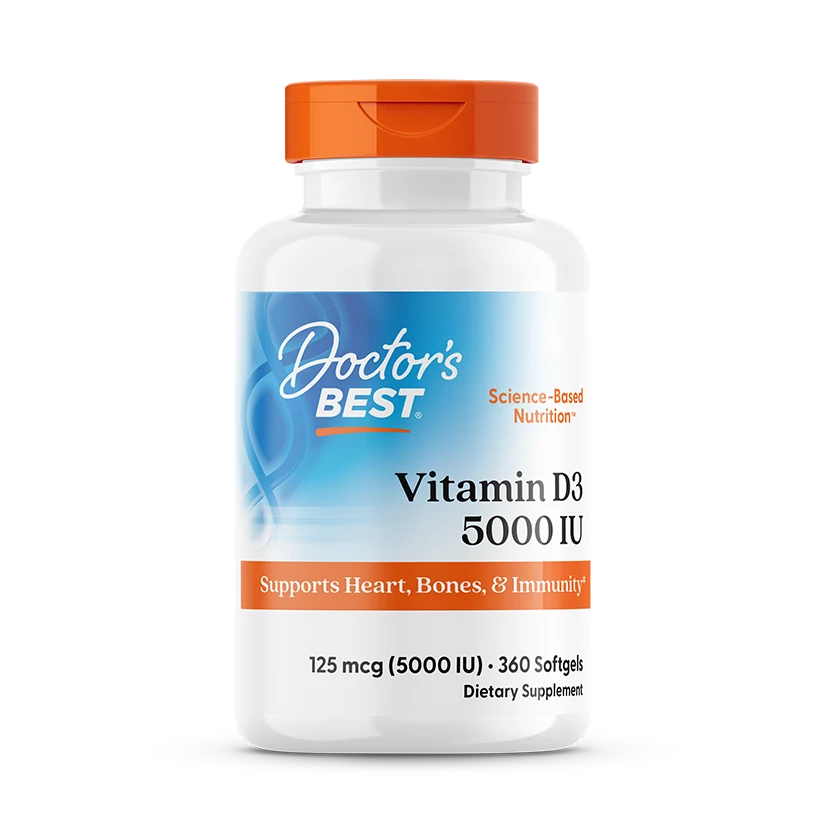Doctor's Best Vitamin D3, 125 mcg (5,000 IU), 360 Softgels