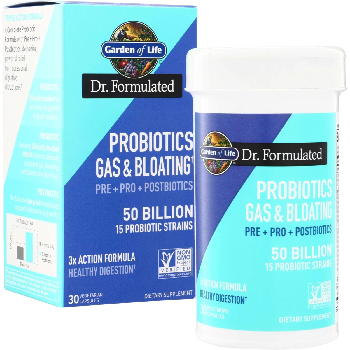 Garden of Life Dr. Formulated Probiotics, Gas & Bloating