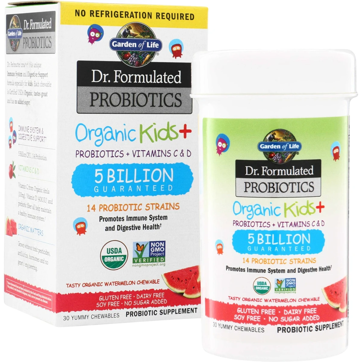 Garden of Life Dr. Formulated Probiotics Organic Kids+ - Watermelon