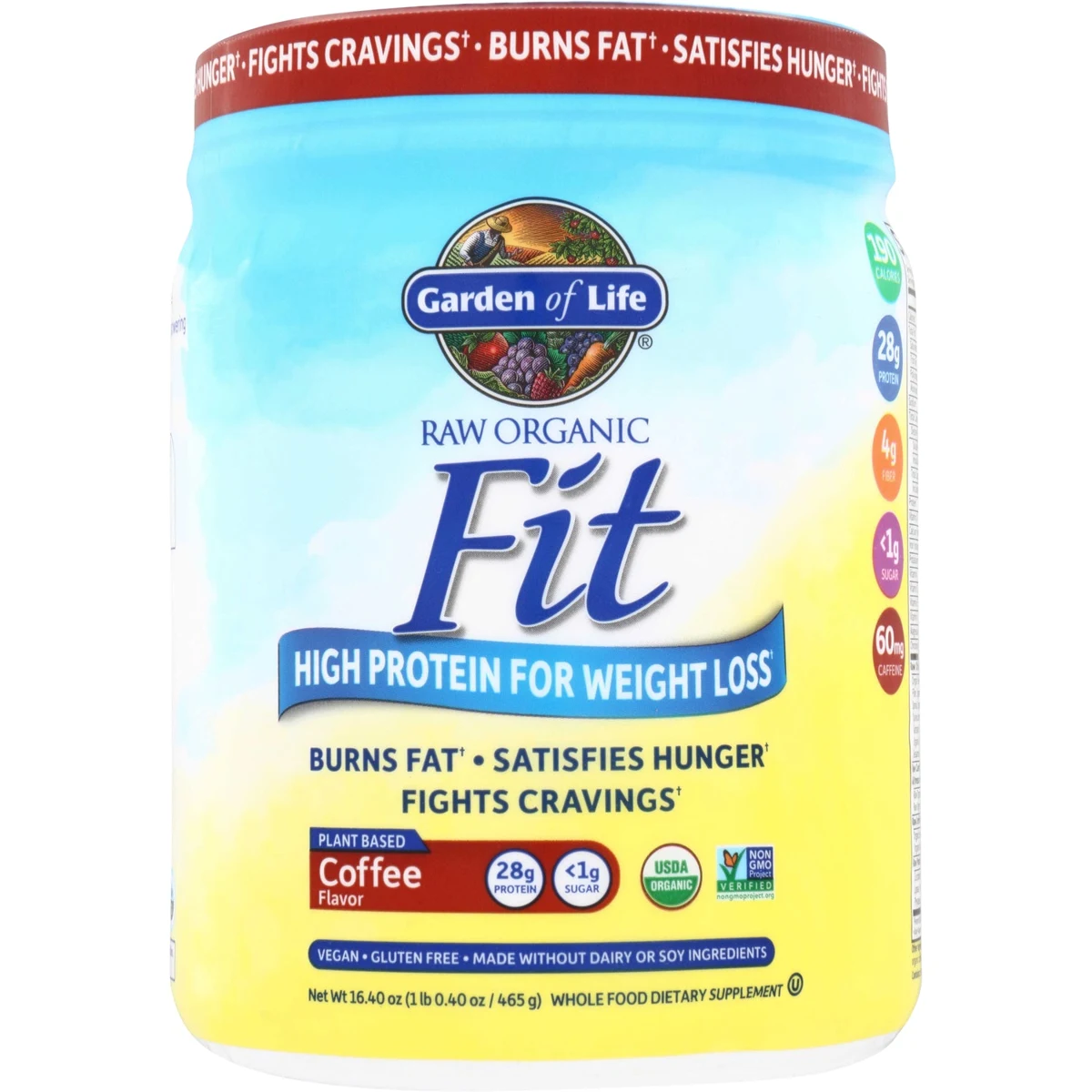 Garden of Life Raw Organic Fit High Protein for Weight Loss - Coffee