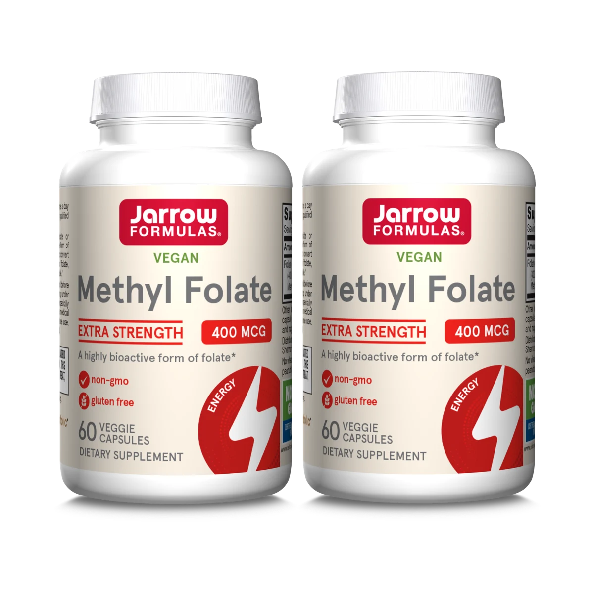 Jarrow Formulas Methyl Folate - 400mcg (2-Pack)