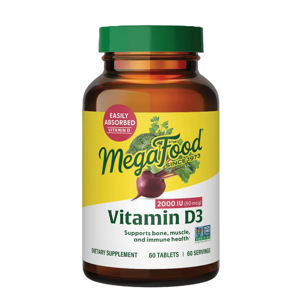 MegaFood Vitamin D3 2000 IU (50 mcg)