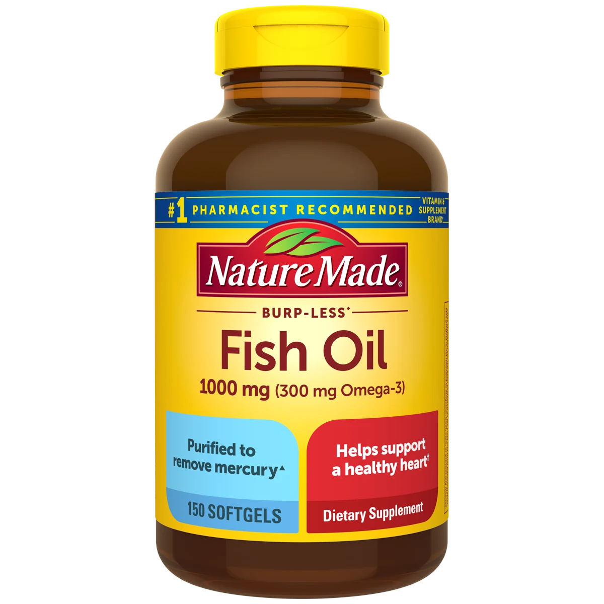 Nature Made Burp-Less Fish Oil 1000 mg Softgels