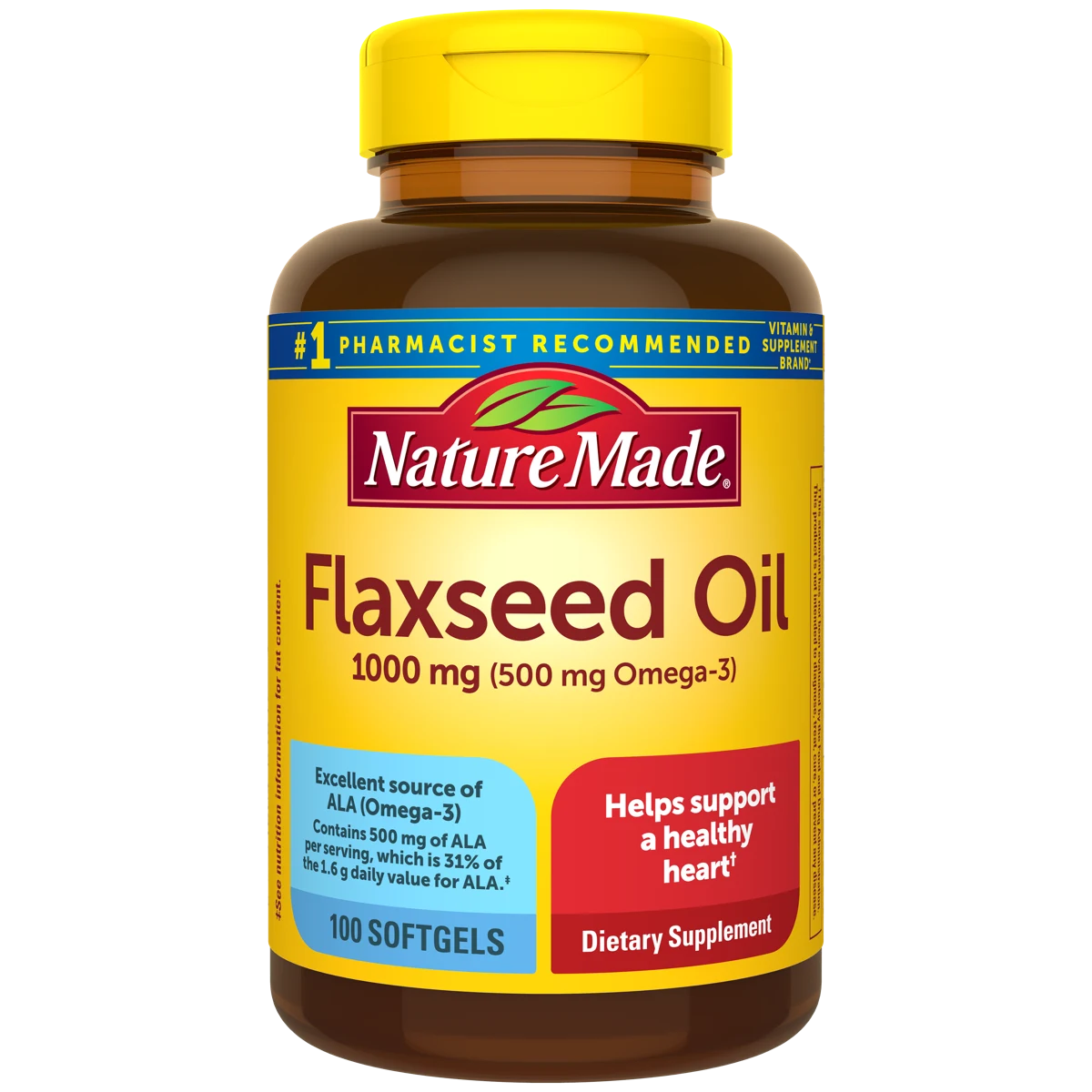 Nature Made Flaxseed Oil 1000 mg Softgels
