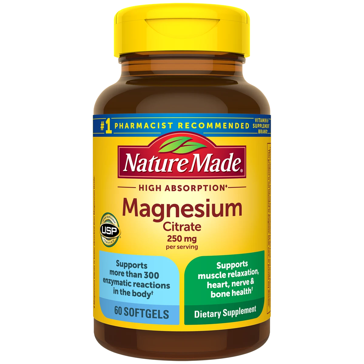 Nature Made High Absorption Magnesium Citrate 250 mg Softgels