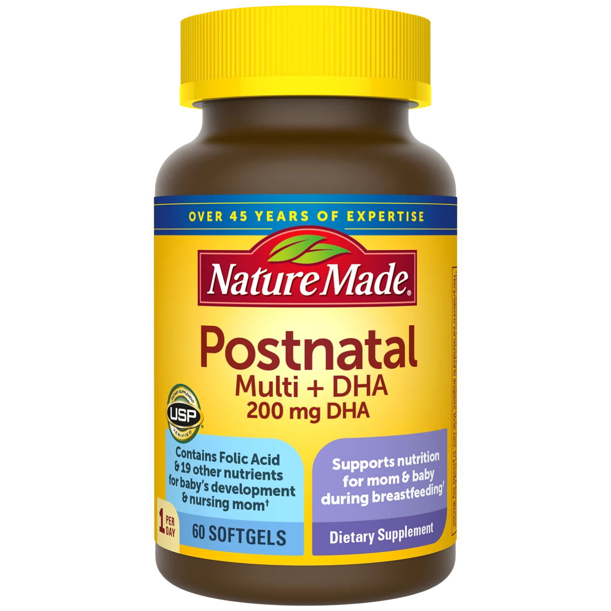 Nature Made Postnatal Multivitamin + 200 mg DHA Softgels