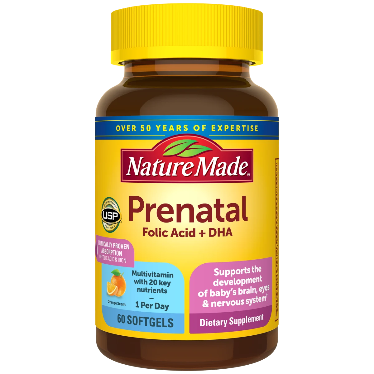 Nature Made Prenatal Multivitamin Folic Acid + DHA Softgels