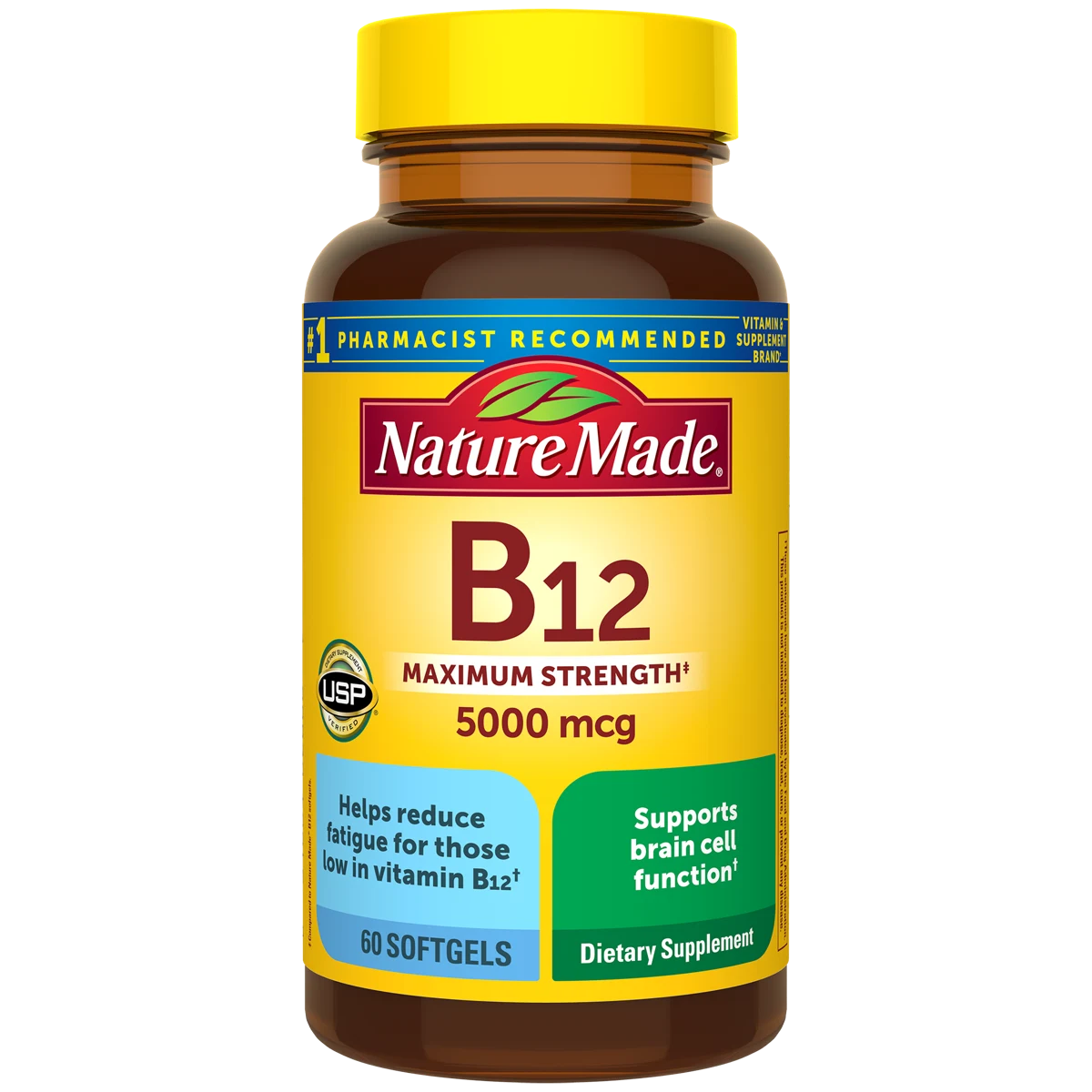 Nature Made Vitamin B12 Maximum Strength 5000 mcg Softgels