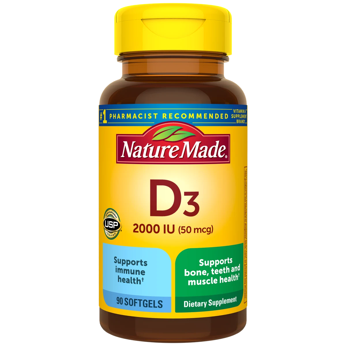 Nature Made Vitamin D3 2000 IU (50 mcg) Softgels