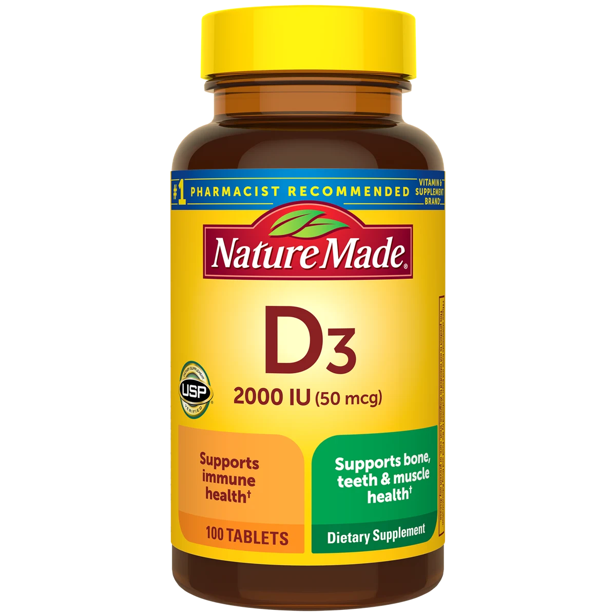 Nature Made Vitamin D3 2000 IU (50 mcg) Tablets