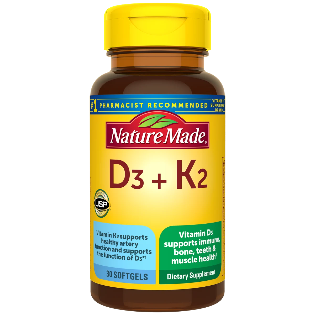 Nature Made Vitamin D3 + K2 Softgels