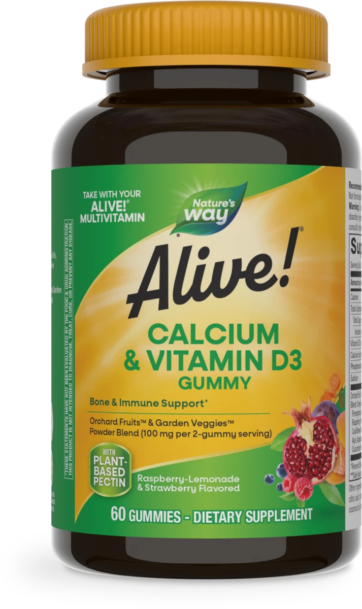 Nature's Way Alive! Calcium & Vitamin D3 Gummies