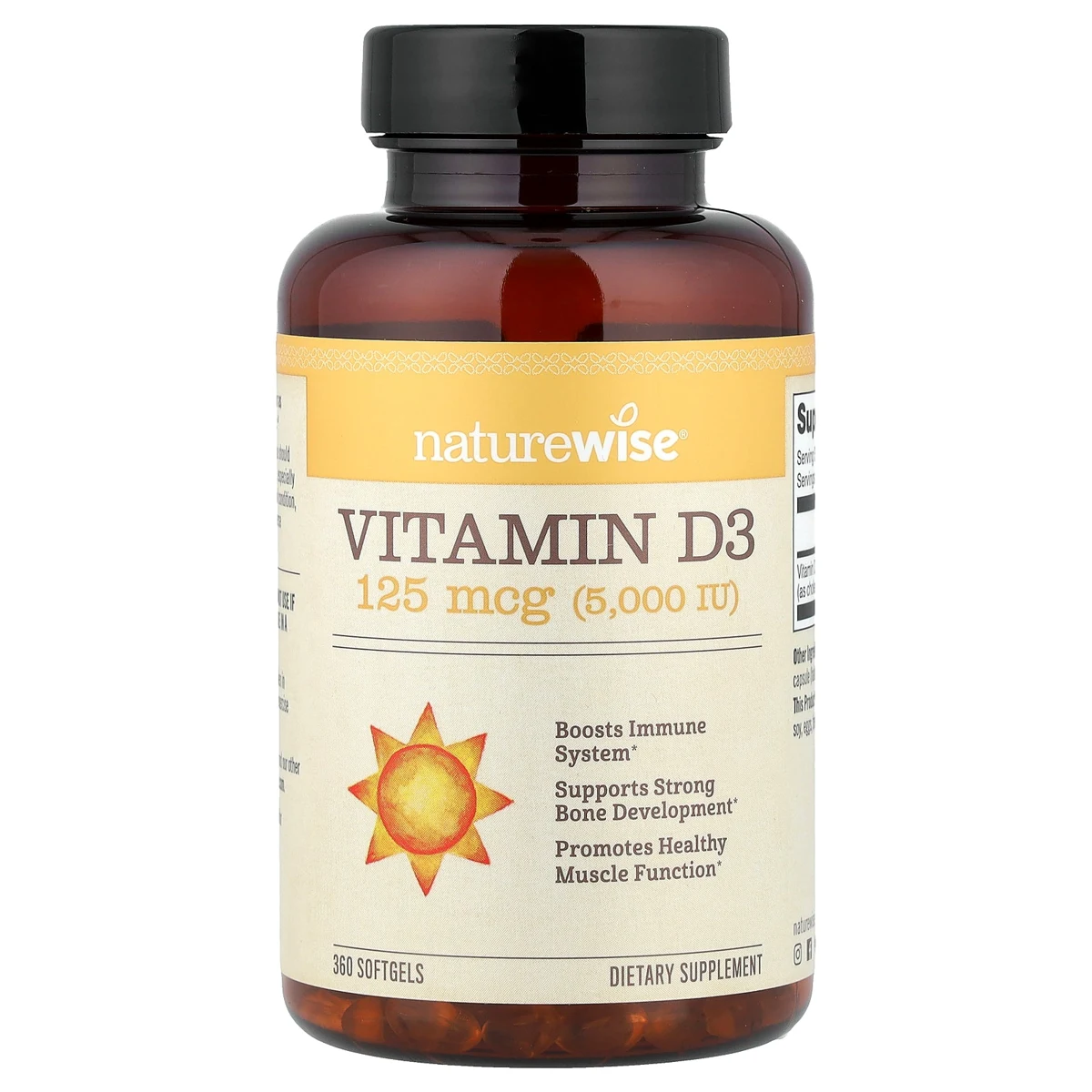 NatureWise Vitamin D3, 125 mcg (5,000 IU)