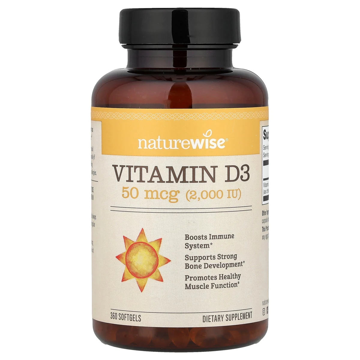 NatureWise Vitamin D3, 50 mcg (2,000 IU)